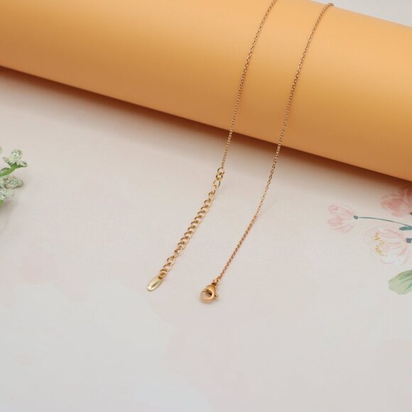 -"Minimalist Rose Gold Cloud Pendant Necklace, Adjustable Chain, XPNL0193 - Picture 12 of 13